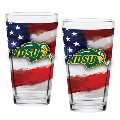 NDSU Bison  Two-Pack 16oz. Americana Pint Glass Set