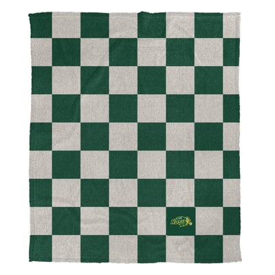 NDSU Bison Pegasus Checkered Logo Patch 50" x 60" Cozy Knit Blanket