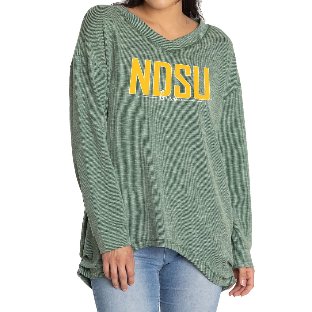 NDSU Bison Women's Bailey V-Neck Tri-Blend Tunic - Green