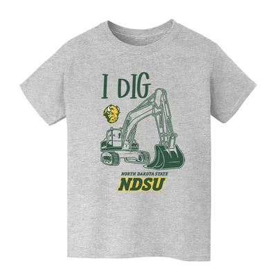 NDSU Bison Vive La Fete Youth Excavator T-Shirt - Gray