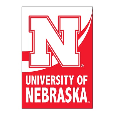  Nebraska Huskers 12.5" x 28" Color Wave Double-Sided Burlap Garden Flag