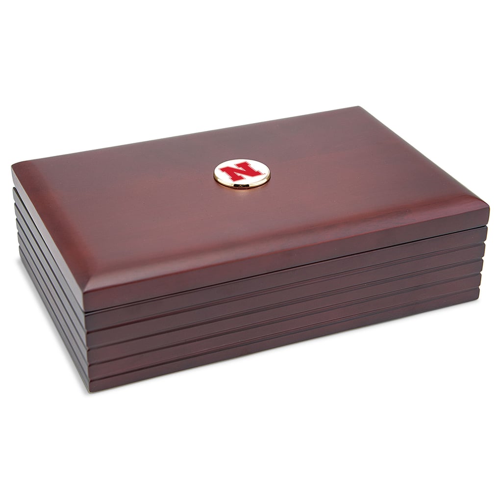 Nebraska Huskers 6'' x 9'' Rosewood Desk Box - Brown