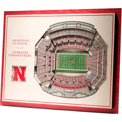 Nebraska Huskers Fanpoint 17'' x 13'' 5-Layer StadiumView 3D Wall Art