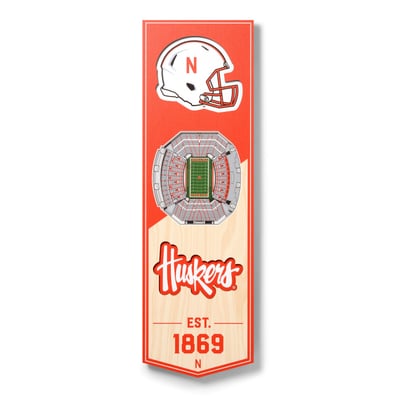 Nebraska Huskers Fanpoint 6'' x 19'' 3D StadiumView Banner