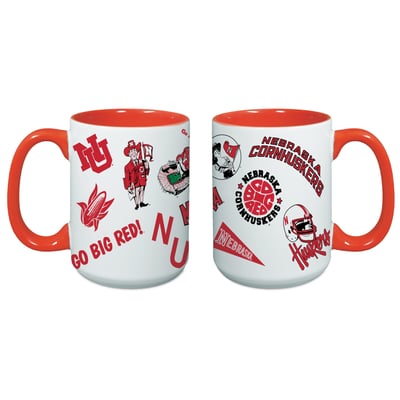 Nebraska Huskers Indigo Falls Core College Vintage Medley Two-Pack Mug Set