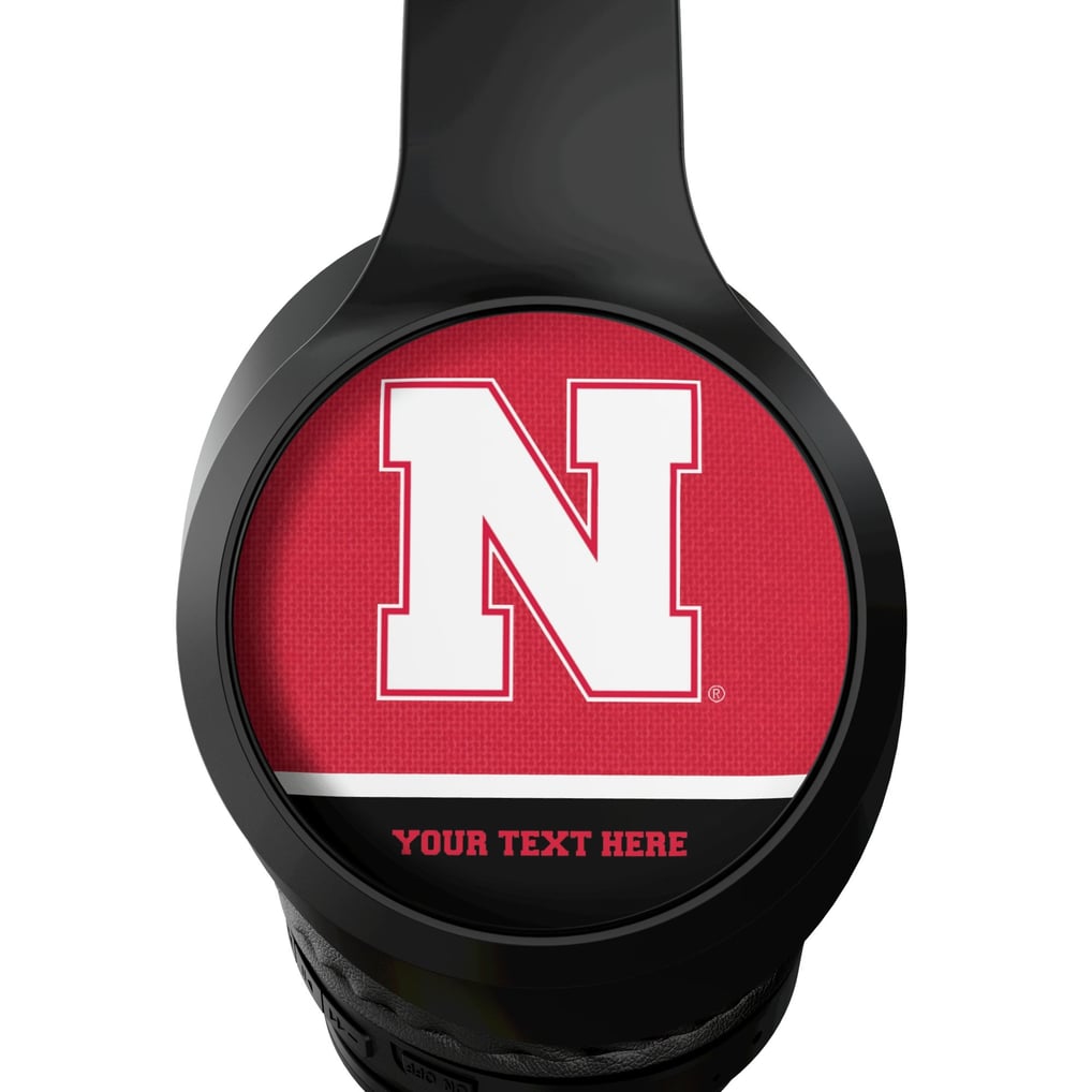 Nebraska Huskers Keyscaper Personalized Endzone Solid Wireless Bluetooth Headphones With Case
