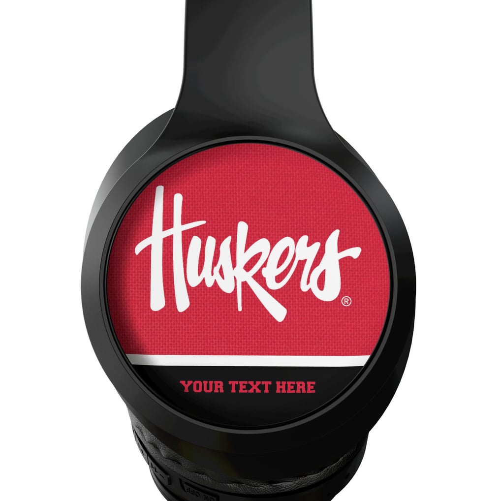 Nebraska Huskers Keyscaper Personalized Endzone Solid Wireless Bluetooth Headphones With Case