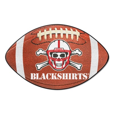 Nebraska Huskers Logo Brands 22" x 29.5" Football Mat