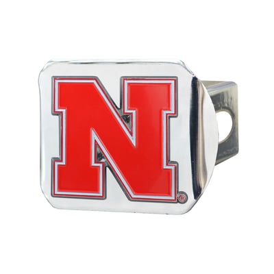 Nebraska Huskers Logo Brands Chrome Hitch Cover