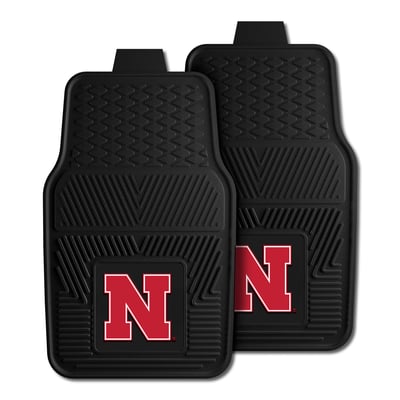 Nebraska Huskers Logo Brands Two-Piece Vinyl Car Mat Set