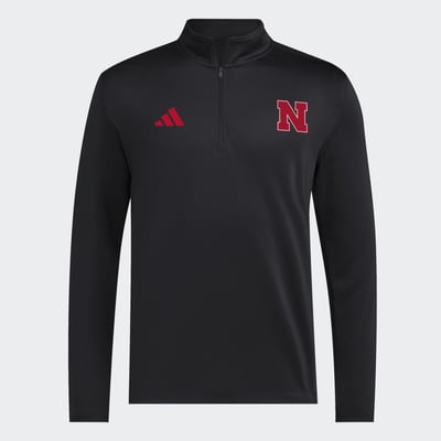 Nebraska Huskers adidas 2026 Sideline Ultimate 365 Woven Quarter-Zip Pullover - Black