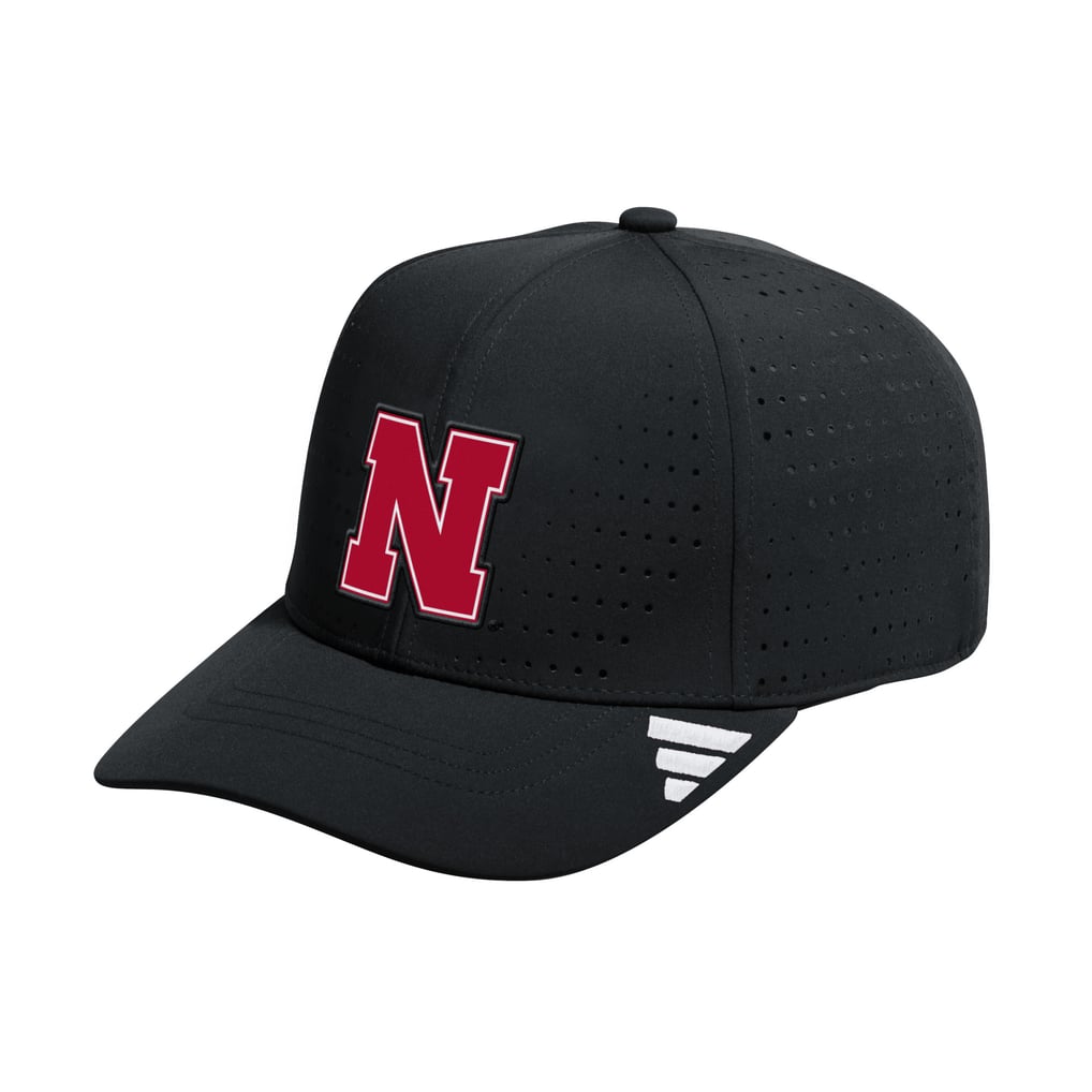 Nebraska Huskers adidas Inline Adjustable Hat - Black
