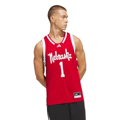 #1 Nebraska Huskers adidas Away Swingman Jersey - Scarlet