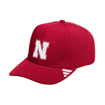 Nebraska Huskers adidas Inline Adjustable Hat - Scarlet
