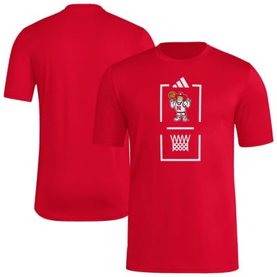  Nebraska Huskers adidas On-Court Pregame T-Shirt - Scarlet