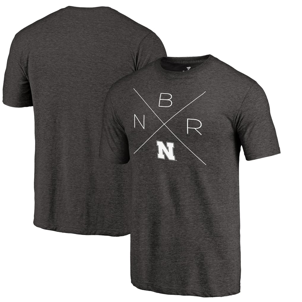 Nebraska Huskers Quad Tri-Blend T-Shirt - Black
