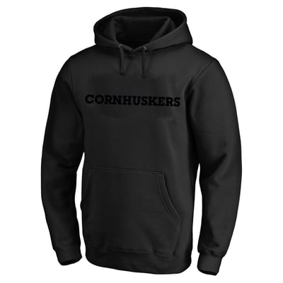  Nebraska Huskers Champion Big & Tall Tonal Hoodie - Black