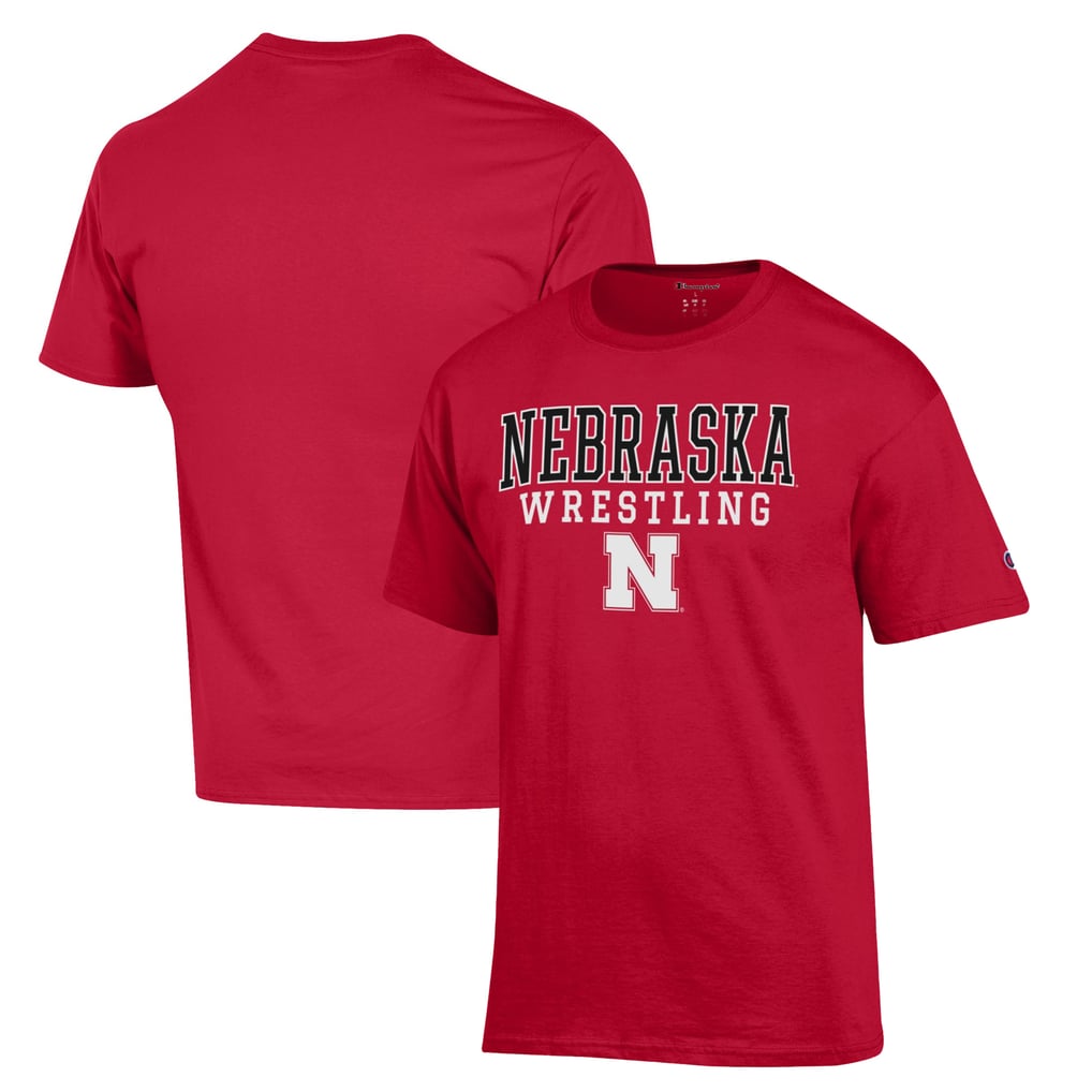 Nebraska Huskers Champion Wrestling Stack Logo T-Shirt - Scarlet