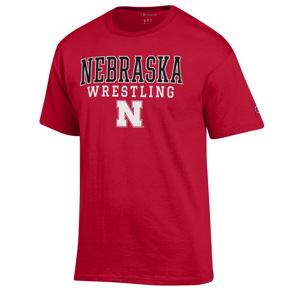 Nebraska Huskers Champion Wrestling Stack Logo T-Shirt - Scarlet