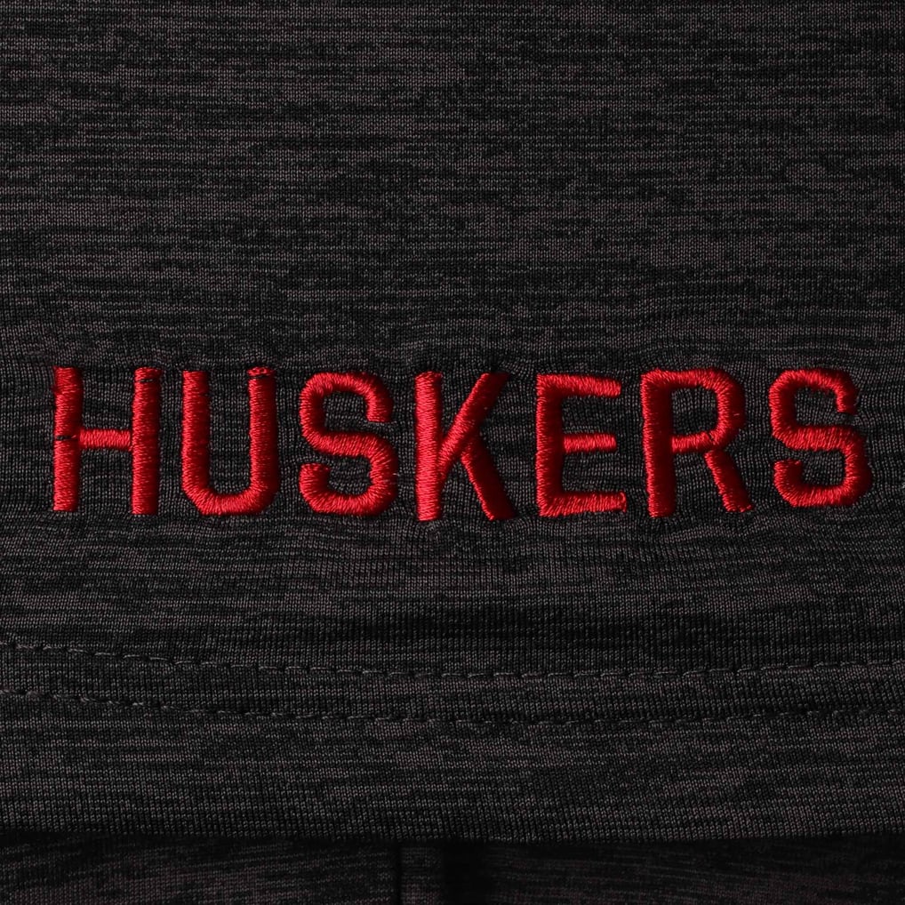 Nebraska Huskers Colosseum Big & Tall Down Swing Polo - Black