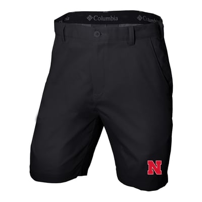 Nebraska Huskers Columbia Omni-Wick Lie Angle Shorts - Black
