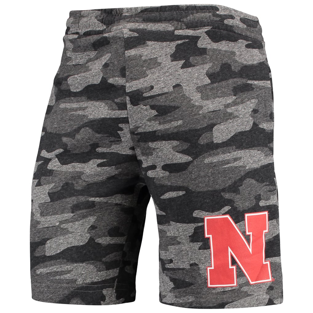 Nebraska Huskers Concepts Sport Camo Backup Terry Jam Lounge Shorts - Charcoal/Gray