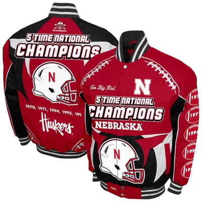 Nebraska Huskers Franchise Club Commemorative Cotton Twill Full-Snap Jacket - Scarlet
