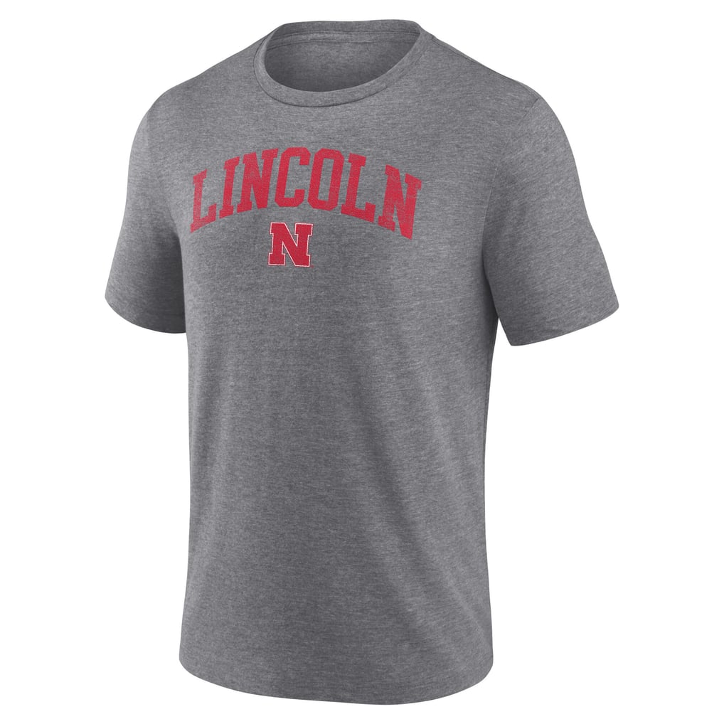 Nebraska Huskers Arched City Tri-Blend T-Shirt - Heather Gray