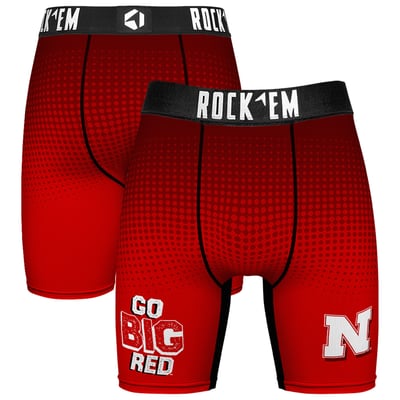  Nebraska Huskers Rock Em Slogan Boxer Briefs - Scarlet