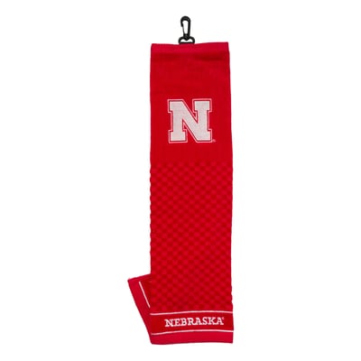 Nebraska Huskers 16" X 22" Tri-Fold Embroidered Scrubber Golf Towel