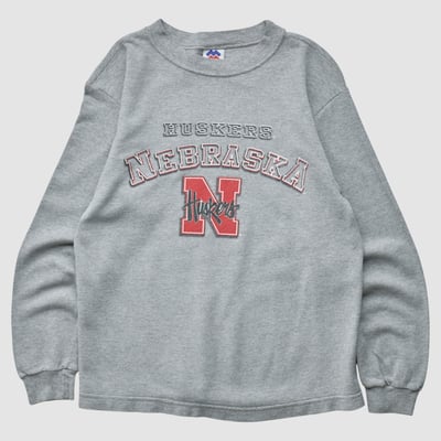 Nebraska Huskers 2000s Pullover Sweatshirt - Heather Gray - XS by Fanatics Real Vintage