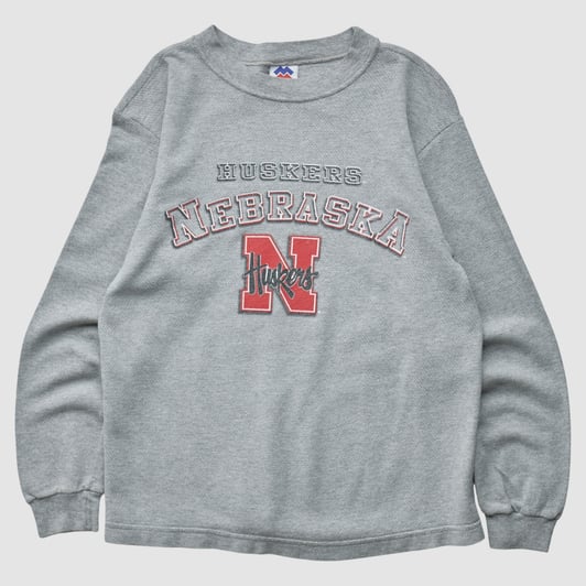 Nebraska Huskers 2000s Pullover Sweatshirt - Heather Gray - XS by Fanatics Real Vintage