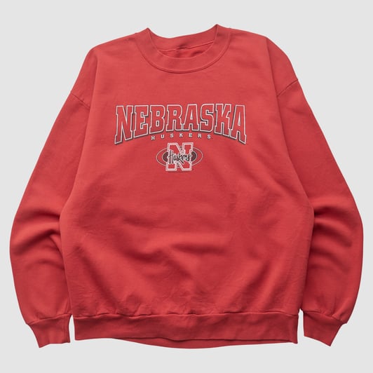 Nebraska Huskers 2000s Pullover Sweatshirt - Red - S by Fanatics Real Vintage