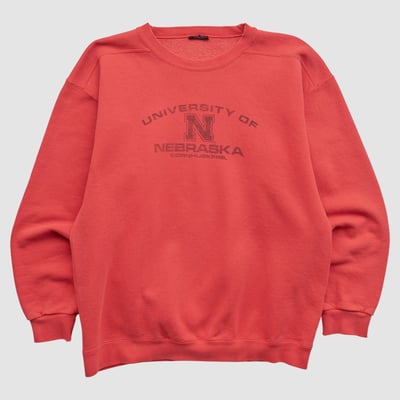 Nebraska Huskers 2000s Pullover Sweatshirt - Red - XS by Fanatics Real Vintage
