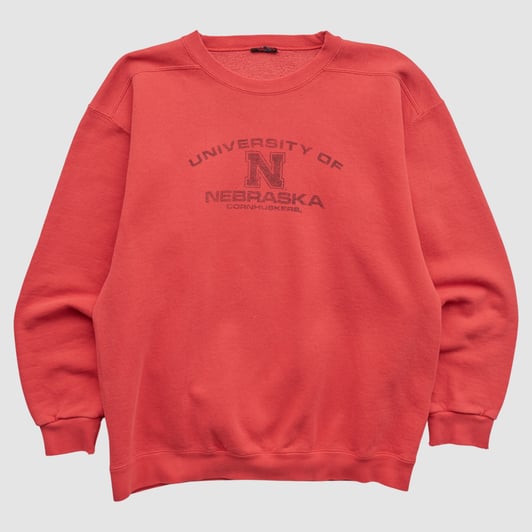 Nebraska Huskers 2000s Pullover Sweatshirt - Red - XS by Fanatics Real Vintage