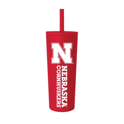 Nebraska Huskers 24oz. No Spill Straw Tumbler