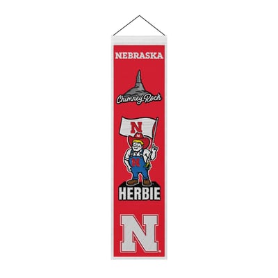 Nebraska Huskers 8" x 32" Icons Banner