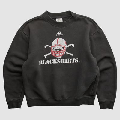 Nebraska Huskers Adidas 2000s Pullover Sweatshirt - Black - M by Fanatics Real Vintage