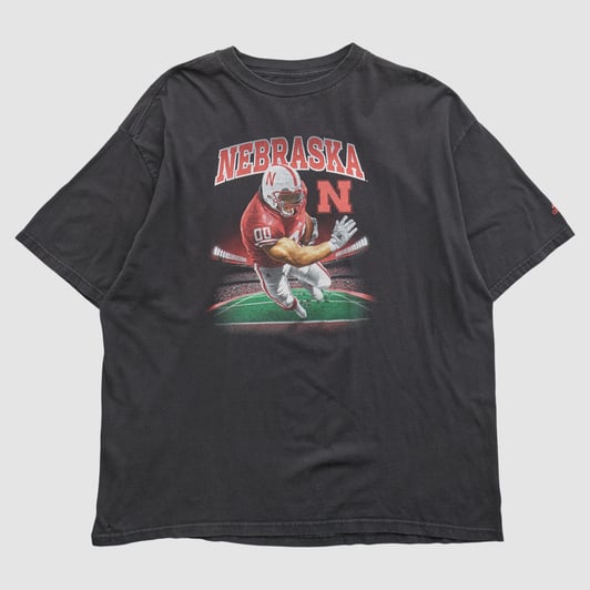 Nebraska Huskers Adidas 2000s T-shirt - Black - 2XL by Fanatics Real Vintage