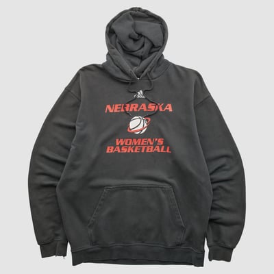 Nebraska Huskers Adidas 2010s Hooded Pullover Sweatshirt - Black - L by Fanatics Real Vintage