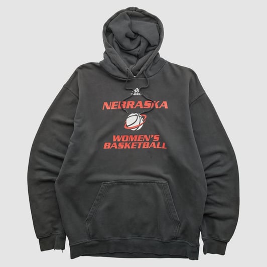 Nebraska Huskers Adidas 2010s Hooded Pullover Sweatshirt - Black - L by Fanatics Real Vintage