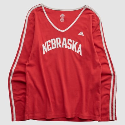 Nebraska Huskers Adidas 2010s Long Sleeve T-shirt - Red - M by Fanatics Real Vintage