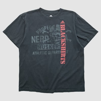 Nebraska Huskers Adidas 2010s T-shirt - Black - M by Fanatics Real Vintage