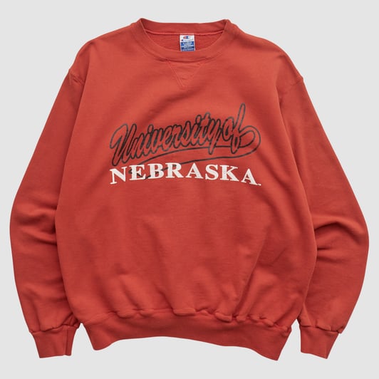 Nebraska Huskers Champion 90s Pullover Sweatshirt - Red - L by Fanatics Real Vintage