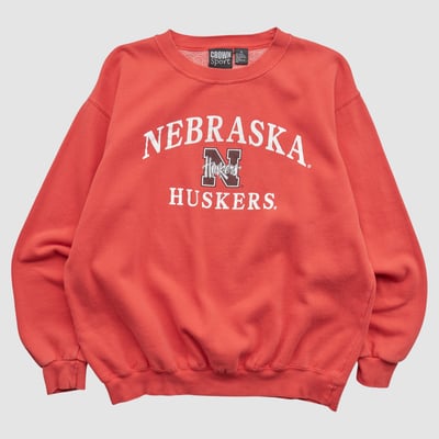 Nebraska Huskers Crown Sport 2000s Pullover Sweatshirt - Red - S by Fanatics Real Vintage