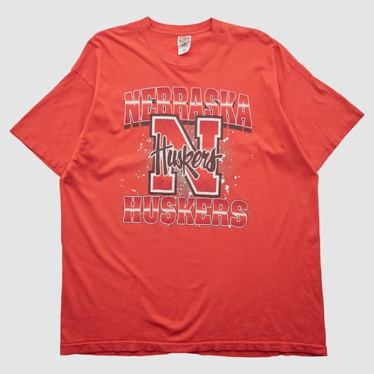 Nebraska Huskers Fruit of the Loom 90s T-shirt - Red - 3XL by Fanatics Real Vintage