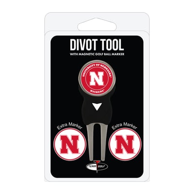 Nebraska Huskers Golf Divot Tool Pack with 3 Magnetic Markers