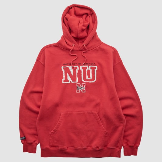 Nebraska Huskers Jansport 2000s Hooded Pullover Sweatshirt - Red - L by Fanatics Real Vintage