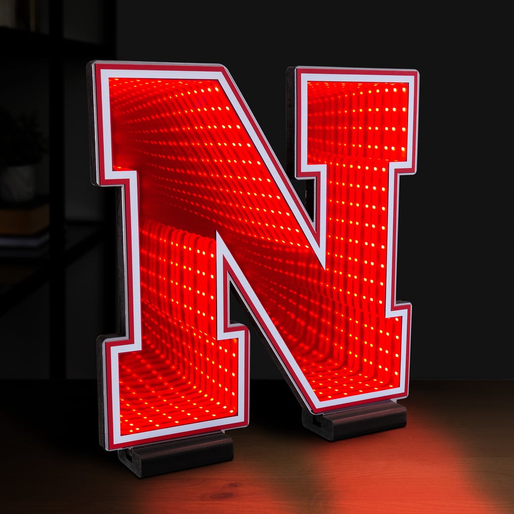 Nebraska Huskers LED Infinity Logo Light