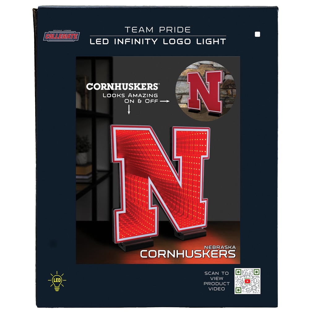 Nebraska Huskers LED Infinity Logo Light